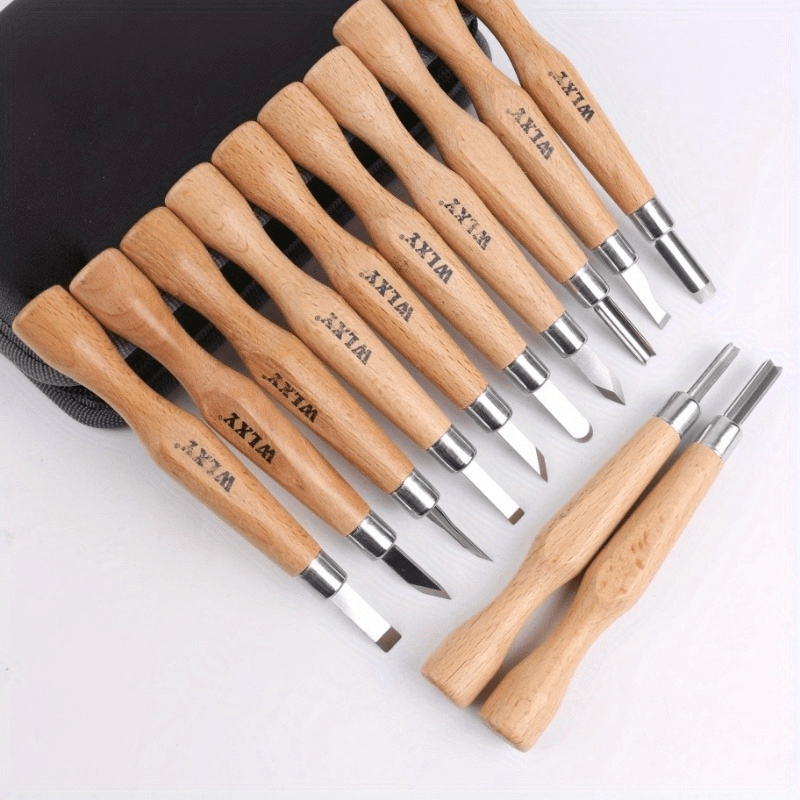 Woodworking Knife - مجموعة من 12 أداة نحت خشبية