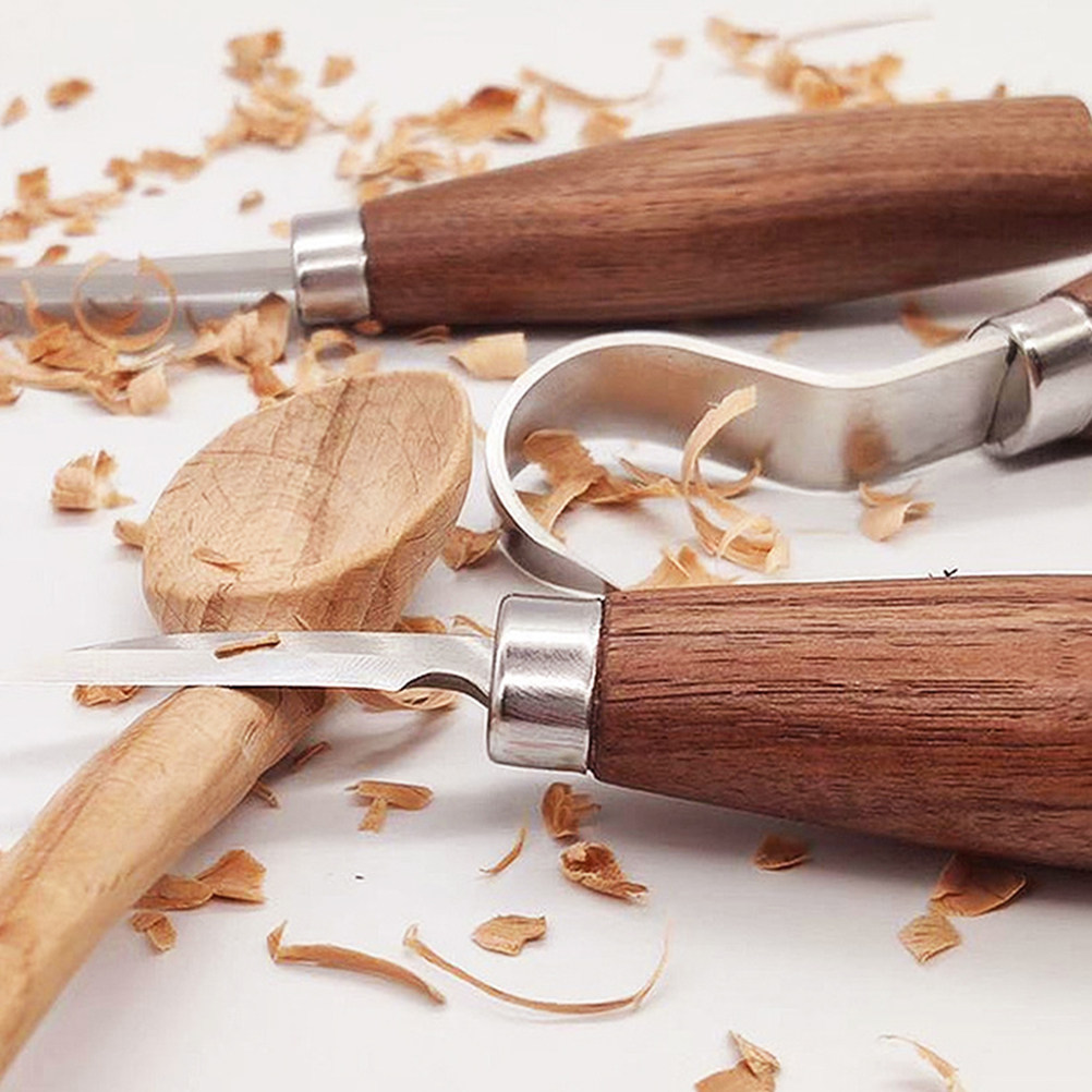 طقم أدوات نحت من 3 قطع بمقبض م - مراجعة Woodworking Knife وسعره