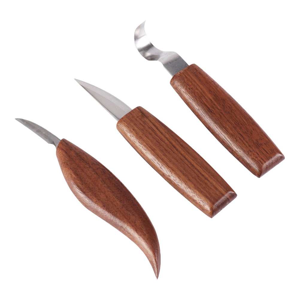 طقم أدوات نحت من 3 قطع بمقبض م - مراجعة Woodworking Knife وسعره