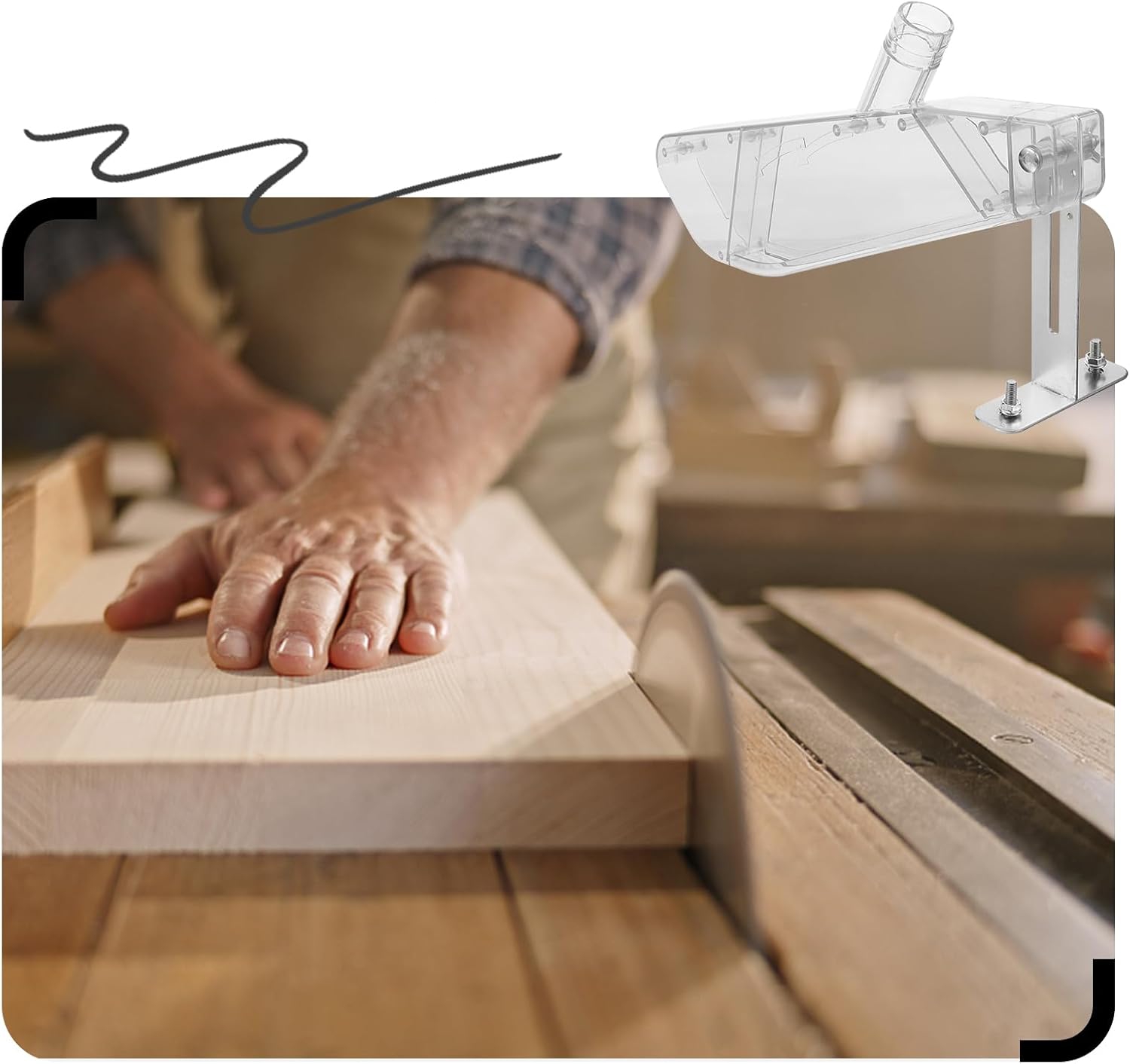 غطاء حماية شفاف لمنشار الطاولة - مراجعة Woodworking Electric Saw وسعره